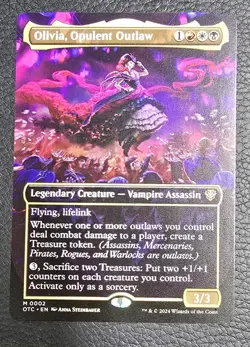 Near Mint Olivia, Opulent Outlaw - Borderless Commander: Outlaws of Thunder MTG - Image 1