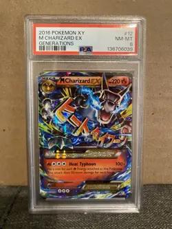 Pokemon M Charizard EX Holo Ultra Rare TCG Generations 12/ 108 PSA 8 - Image 1