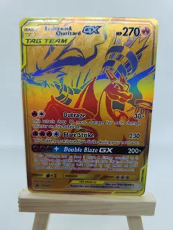 Pokemon Reshiram & Charizard GX 220/173 Ultra Rare Holo Tag All Stars - Image 1