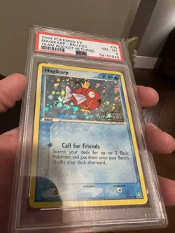 2004 POKEMON EX TEAM ROCKET RETURNS #65 MAGIKARP-REVERSE FOIL PSA 8 - Image 3