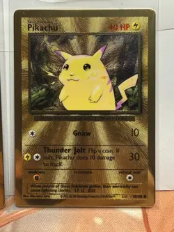 Pokemon Celebrations Gold Metal Charizard & Pikachu Cards 25th Anniversary Base - Image 3