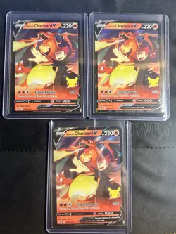Lot Of 3 Lance's Charizard V Pokemon Card SWSH133 Black Star Promo NM - Image 1