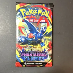 Pokemon Phantasmal Flames Mega Evolution Booster Pack 10 Cards Heracross - Image 1