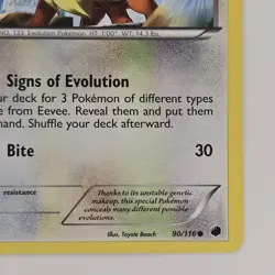 Eevee 90/116 Common BW Plasma Freeze LP Pokemon - Image 5