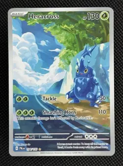 Pokemon Heracross Illustration Rare Holo 194/193 Sv02 Paldea Evolved Tackle - Image 1