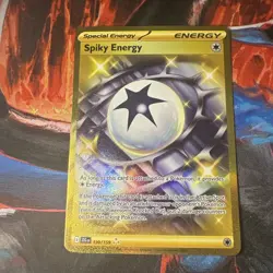 Pokemon TCG Spiky Energy 190/159 Journey Together Secret Rare Gold - Image 1