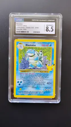 Pokemon Blastoise 2/102 Celebrations Classic Collection CGC 8.5 - Image 1