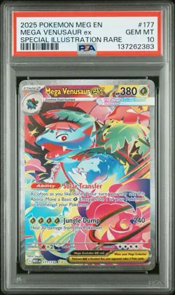 POKEMON TCG 2025 MEG EN-MEGA EVOLUTION #177 MEGA VENUSAUR EX SIR PSA 10 - Image 1