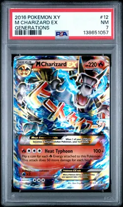 2016 POKEMON XY GENERATIONS #12 M CHARIZARD EX PSA 7 - Image 1