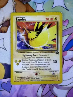Zapdos 23 Black Star Promo Pokemon Card MP - Image 1
