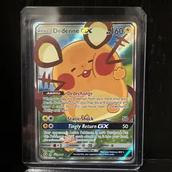 Dedenne GX 195a/214 Unbroken Bonds Sun & Moon ALTERNATE ART Pokemon TCG Card - Image 1