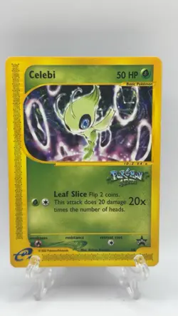 Celebi 50 Black Star Promo Pokemon 4EVER Movie 2002 Non Holo Pokemon Card MP - Image 1