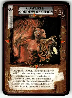 1995 Kult Reality is a Lie! Trading card game - COATLICUE - GODDESS OF CHAOS - Image 1