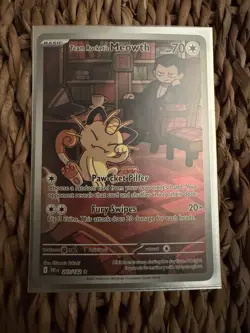 Pokemon TCG Team Rockets Meowth Card 203/182 Destined Rivals - Image 1