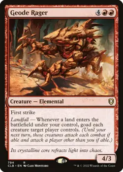 MTG Geode Rager (794/1080) Commander Legends Battle for Baldur's Gate NM - Image 1