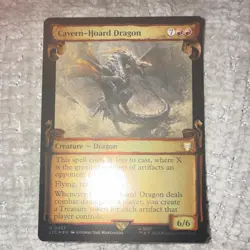 Magic: The Gathering Cavern-Hoard Dragon Creature Showcase Foil LOTR Red Rare - Image 1