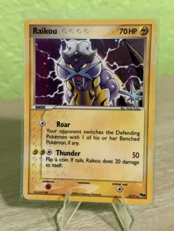 Pokemon TCG Raikou Holo 3/17 POP Series 2 Rare LP - Image 1