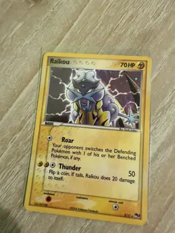Pokemon TCG Raikou Holo 3/17 POP Series 2 Rare LP - Image 3