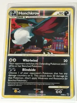 Pokemon TCG Honchkrow Undaunted 15/90 Reverse Holo Rare Card - Image 1