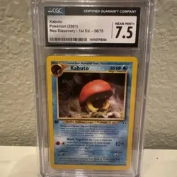 CGC 7.5 -Kabuto 56/75 1st Edition - 2001 Pokemon Neo Discovery - Image 1