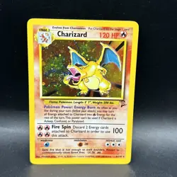 Pokemon TCG Charizard Base Set 2 4/130 Holo Unlimited Holo Rare Swirl - Image 1