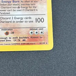 Pokemon TCG Charizard Base Set 2 4/130 Holo Unlimited Holo Rare Swirl - Image 5