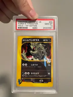 2001 Pokemon Japanese VS Karen's Tyranitar Holo 1st Edition 090/141 #090 PSA 10 - Image 2