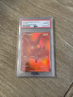 PSA 10 2025 POKEMON WHT EN-WHITE FLARE BLACK WHITE RARE #172 VICTINI - Image 3