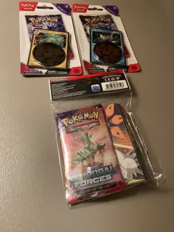 Lot of 3 Pokemon TCG Temporal Forces Checklane Blister Pack + Mini Portfolio New - Image 2