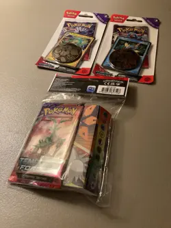 Lot of 3 Pokemon TCG Temporal Forces Checklane Blister Pack + Mini Portfolio New - Image 3