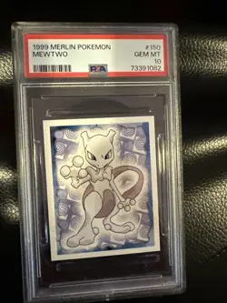 1999 Merlin Pokemon #150 Mewtwo PSA 10 Gem Mint - Image 1
