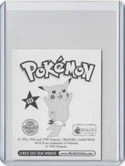 Pokemon- 1999 Merlin Sticker Snorlax #S22 Prism - Image 2