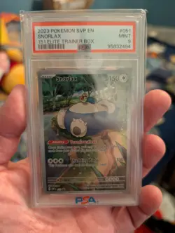 2023 POKEMON SVP EN-SV BLACK STAR PROMO 151 ELITE TRAINER BOX #051 SNORLAX PSA 9 - Image 1