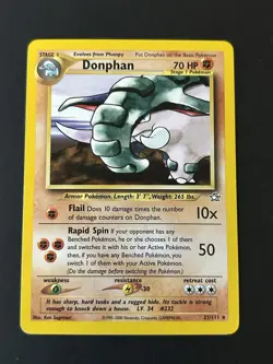 Pokemon TCG Donphan 21/111 Neo Genesis Rare LP/MP - Image 1