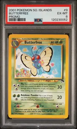 2001 POKEMON SOUTHERN ISLANDS PROMO #9 BUTTERFREE PSA 6 - Image 1
