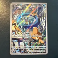 Squirtle 148/142 SV07: Stellar Crown Illustration Rare Full Art Holo Pokemon NM - Image 1