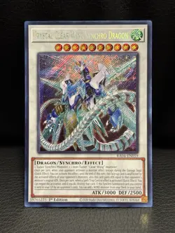Yugioh! NM Crystal Clear Wing Synchro Dragon (Secret Rare) RA04-EN059 - Image 2