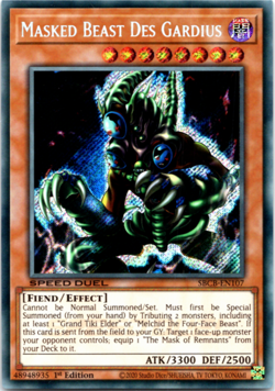Masked Beast Des Gardius SBCB-EN107 Secret Rare - 1st Edition - Yugioh - Image 1