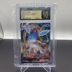 ❄ CGC 10 Pristine Glaceon VMAX Holo 025/069 Eevee Heroes Japanese Pokemon Card - Image 1