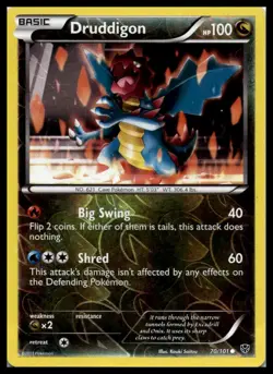 Druddigon 70/101 Plasma Blast Reverse Holo Pokemon Card | LP - Image 1