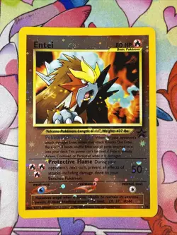 Entei 34 WOTC Black Star Promo - Holo Pokemon Card E LP - Image 1