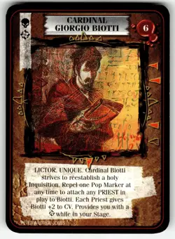 1995 Kult Reality is a Lie! Trading card game - CARDINAL GIORGIO BIOTTI - Image 1