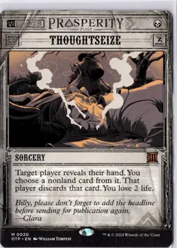 Thoughtseize Outlaws of Thunder Junction: Breaking News Regular NM M 0020 - Image 1