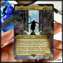 Aragorn, the Uniter Altered Art - Hand Painted MTG Alter - Magic the Gathering - Image 1