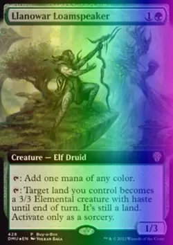 MTG Magic the Gathering Llanowar Loamspeaker (428/552) Dominaria United LP FOIL - Image 1