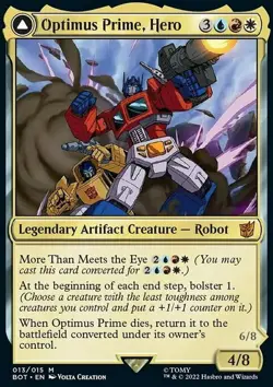 MTG Magic the Gathering Optimus Prime, Hero (13/60) Transformers NM - Image 1