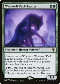 MTG Werewolf Pack Leader (211/518) Adventures in the Forgotten Realms NM - Image 1
