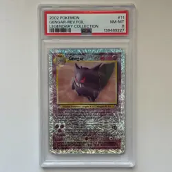 2002 POKEMON LEGENDARY COLLECTION #11 GENGAR-REVERSE FOIL PSA 8 - Image 1