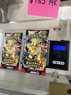X2 22.6g EXTREMELY HEAVY -Pokemon Ascended Heroes Booster Pack -Possible GODU X2 - Image 1