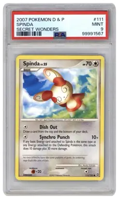 2007 Pokemon D & P Spinda 111/132 Secret Wonders Regular PSA 9 - Image 1